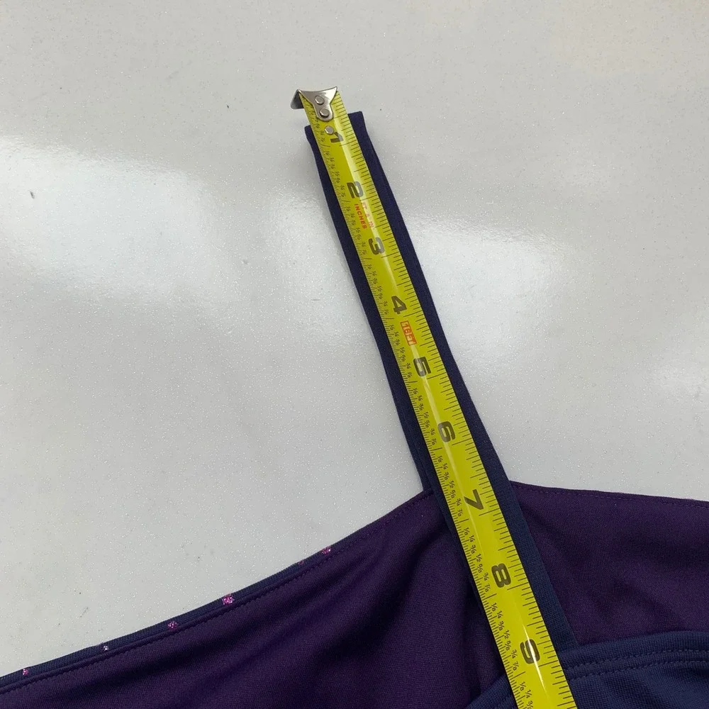 California Concepts Purple Glitter Maxi Dress Plus Size 24 Y2K Evening Gown USA